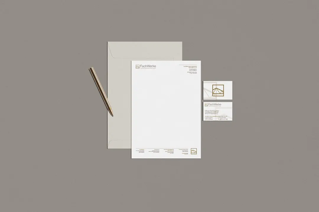Design von Visitenkarte und Briefpapier für FachWerke
